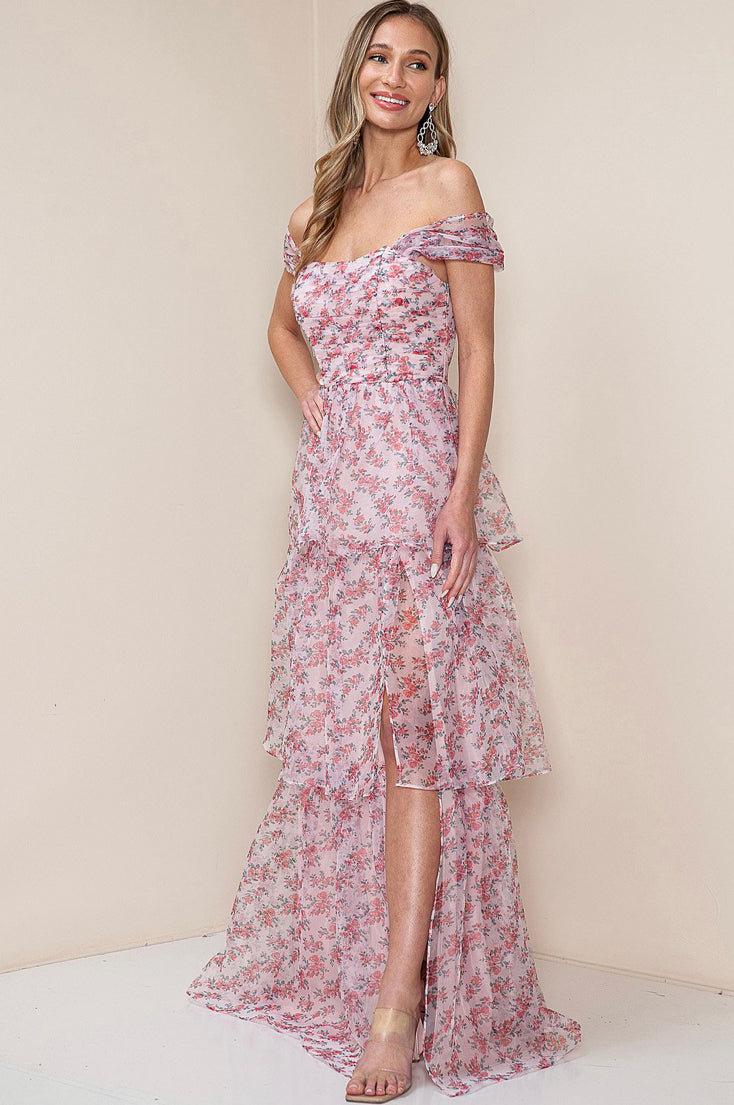 Vestido Floral Organza