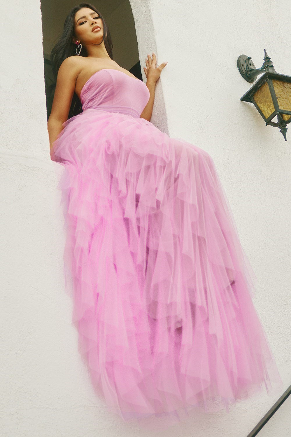 Vestido Ruffle Strapless