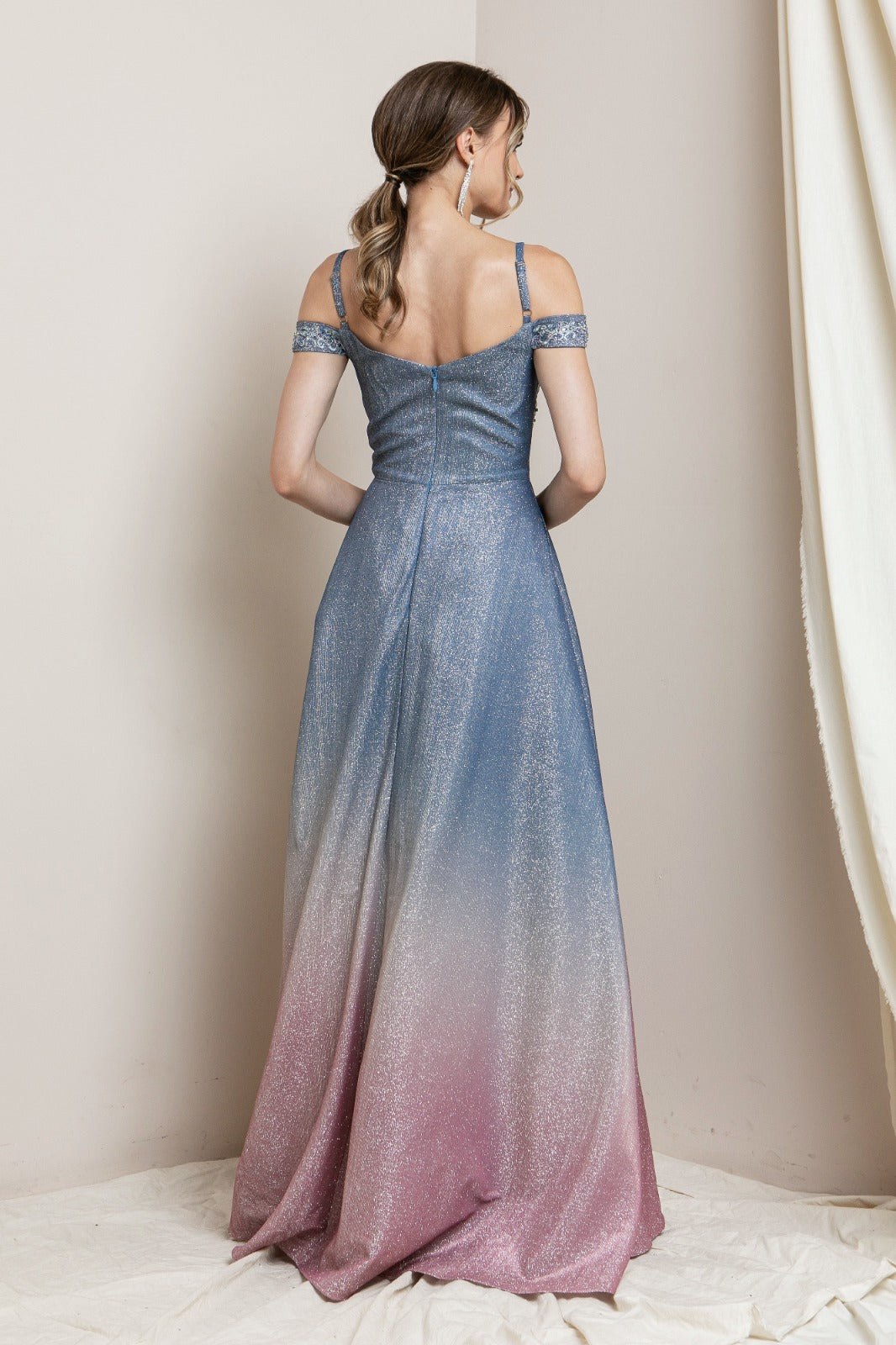 Vestido Foliage Royal