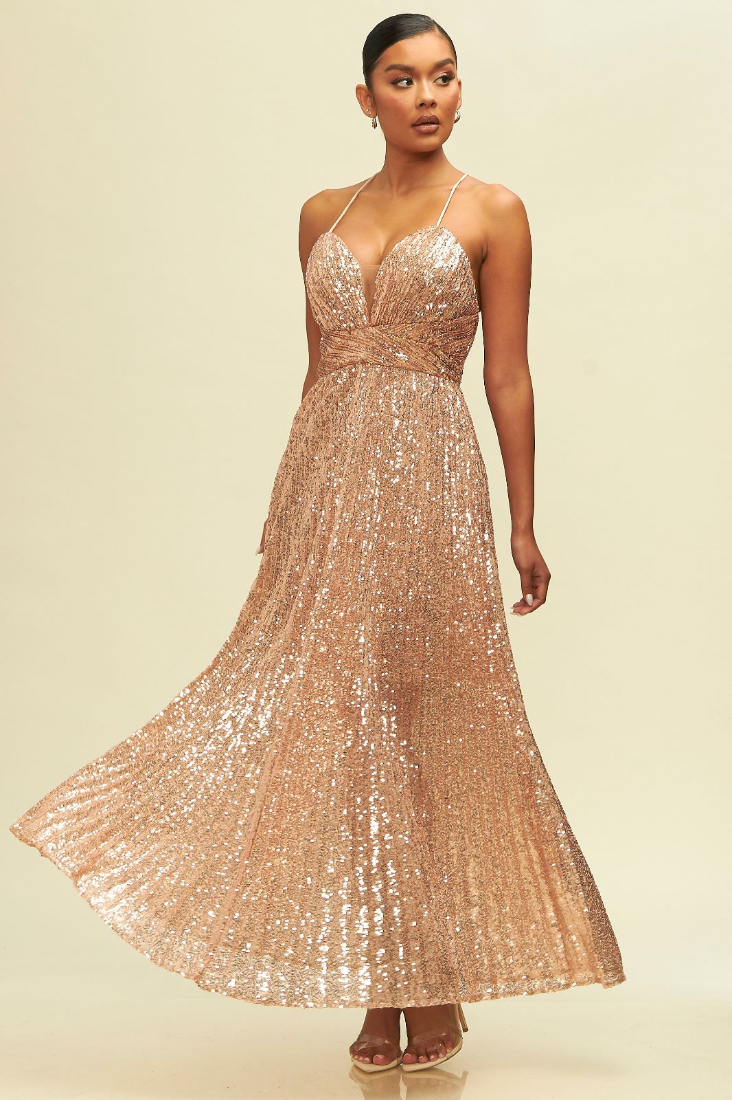 Vestido Gown in Nude
