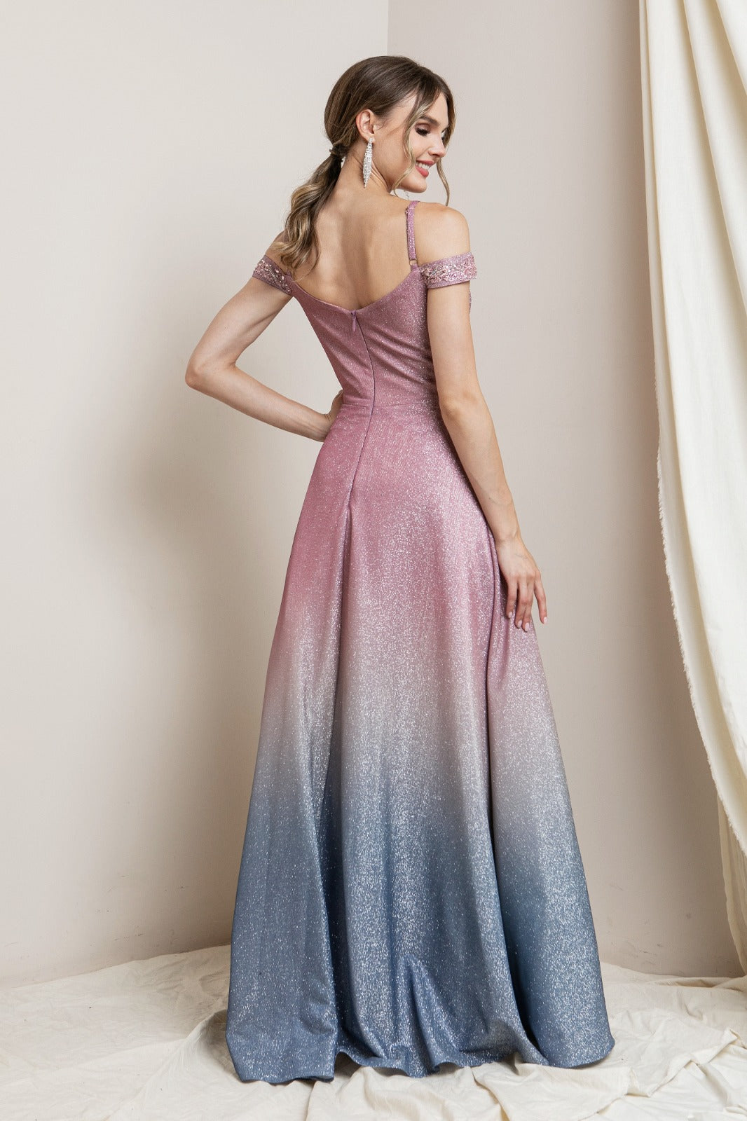 Vestido Foliage Royal
