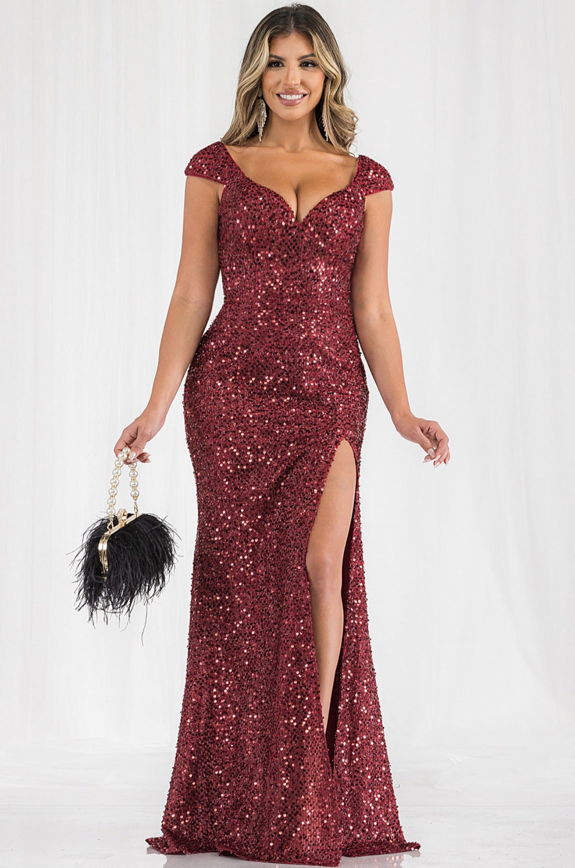 Vestido Foliage Royal
